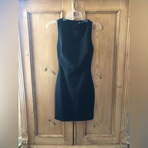 Zara Black Open Back Shift Dress